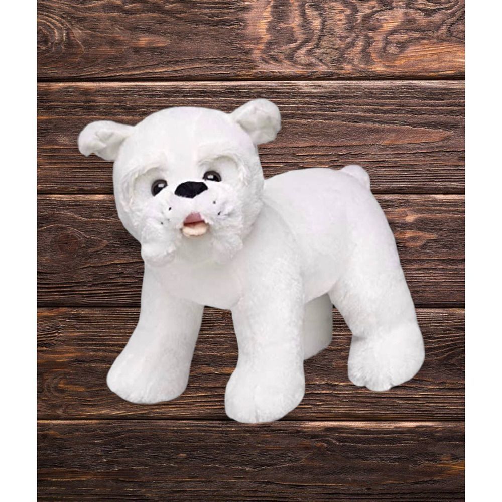 Build A Bear BAB White Bulldog Puppy Plush Stuffed Animal